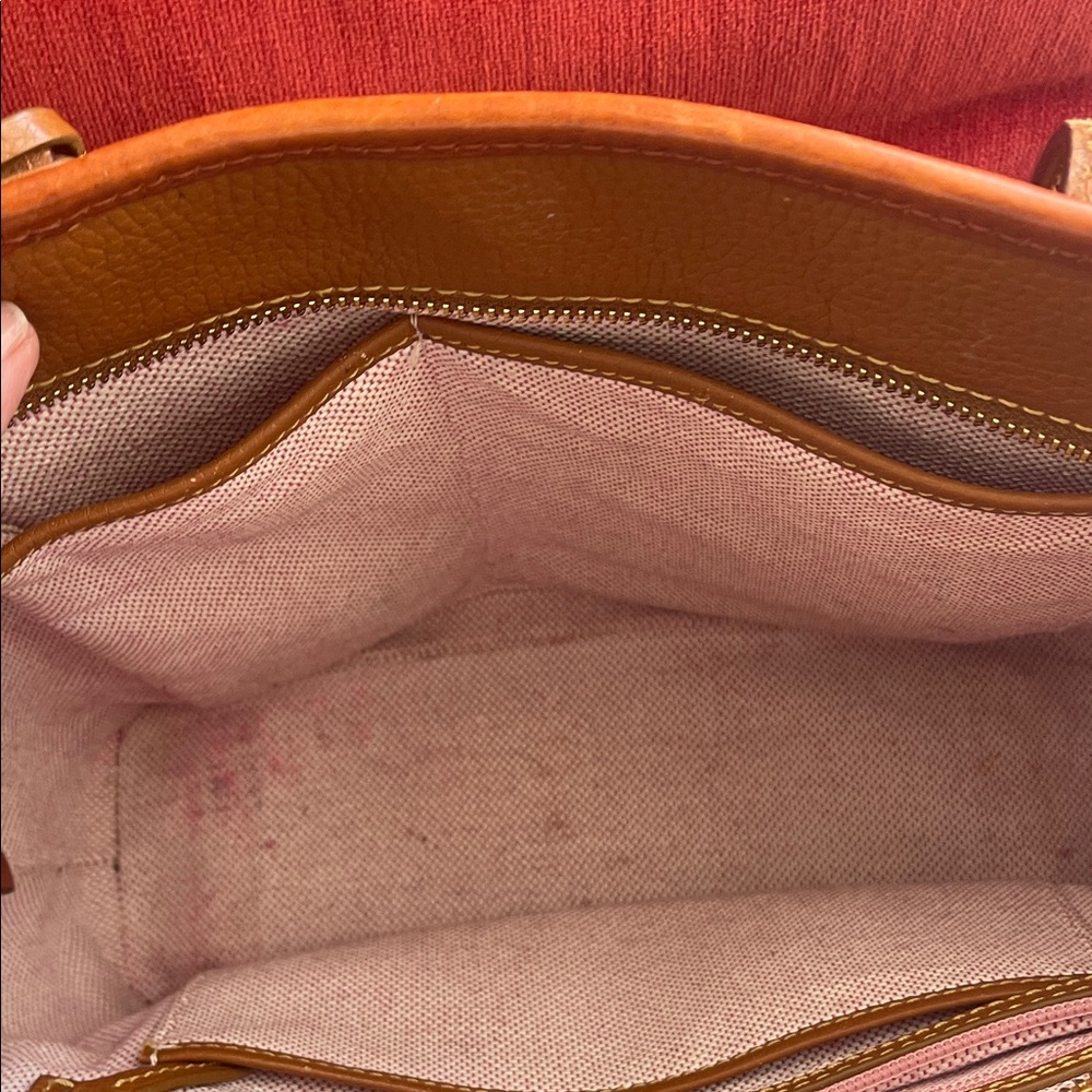 Dooney & Bourke Brown Leather Tote - Picture 5 of 6